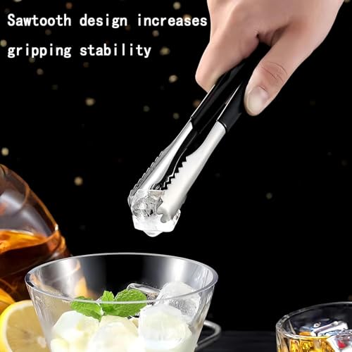 Stainless Steel Ice Tongs 6 Inch Mini Serving Tongs for Food & Drinks