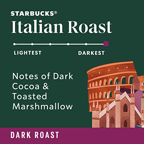 Starbucks Italian Roast Dark Ground Coffee, 100% Arabica, 18 oz