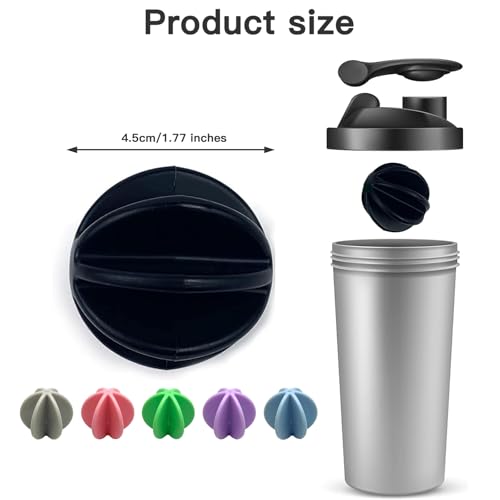 1.77 Inch Diameter Protein Shaker Balls - Set of 6, Plastic Replacement Balls for Shaker Bottles
