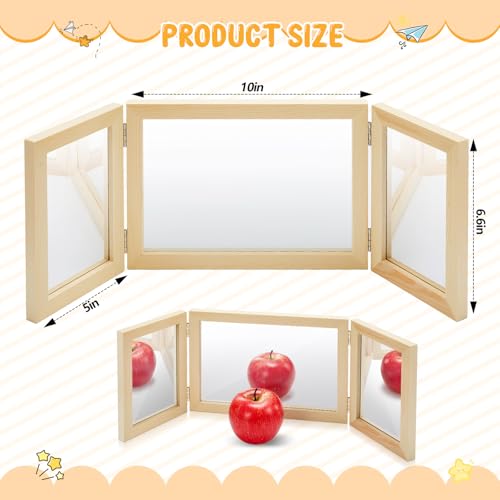 3-Panel Sensory Tri-Fold Mirror for Light Table and Early Learning