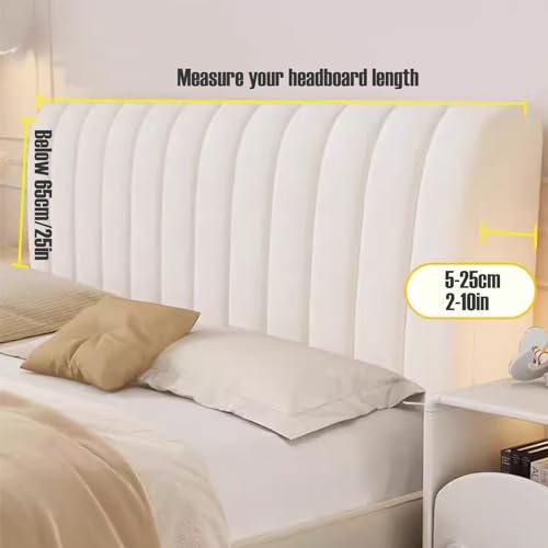 Velvet Bed Headboard Cover - Quilted Dustproof Slipcover (Pink, 47in)
