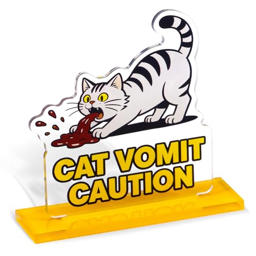 JAPDNK Acrylic Cat Desk Decor - Funny Cat Gifts for Cat Lovers