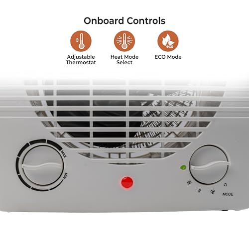 Portable Electric Space Heater with Adjustable Thermostat and Safety Features