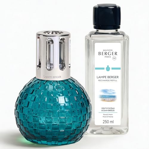 Lacquered Glass Catalytic Lamp Gift Set with Ocean Breeze Fragrance