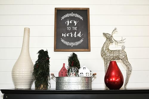 Galvanized Metal Tray for Storage & Decor - 12-inch Farmhouse Round Organizer