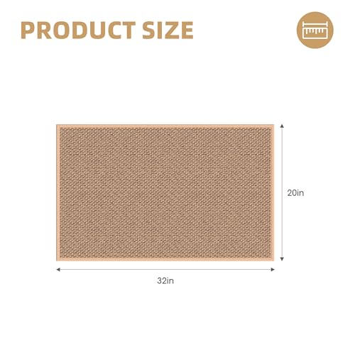20x32-Inch Washable Kitchen Rug, Non-Slip Absorbent Chenille Floor Mat