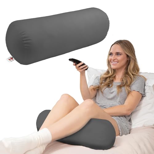 Versatile Fiber-Filled Bolster Pillow for Neck, Back, and Leg Support