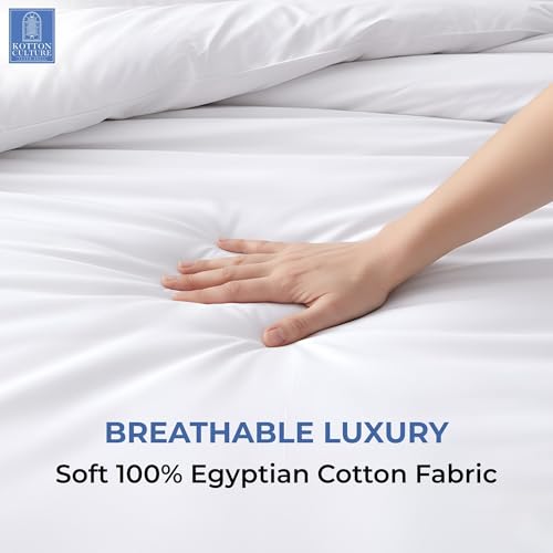 100% Egyptian Cotton Twin/Twin XL Duvet Cover - 600 Thread Count White