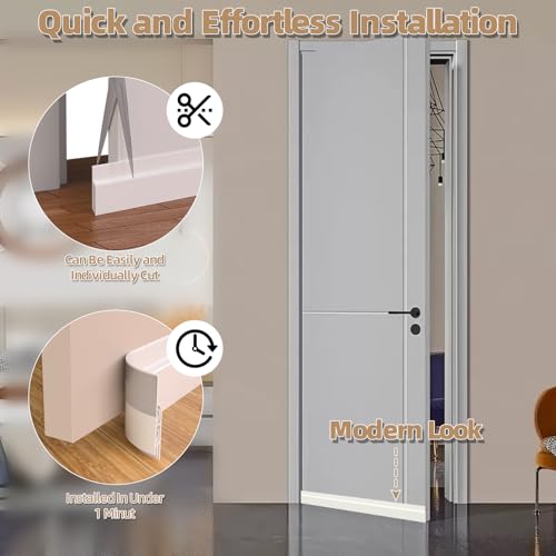 39-Inch Under Door Draft Stopper - Silicone Soundproof Door Sweep