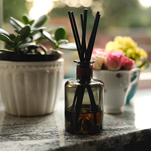120pcs Black Fibre Reed Diffuser Sticks - 20cm Premium Thick Replacement Reeds