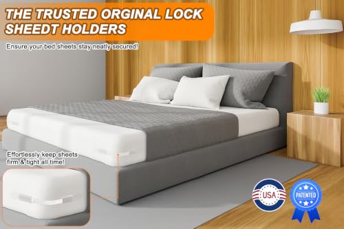 Heavy Duty Bed Sheet Holders for Corners - Anti-Slip Sheet Straps (Set of 4)