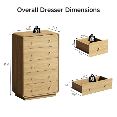 4-Piece Bedroom Furniture Set: 6-Drawer Dresser and 2 Nightstands