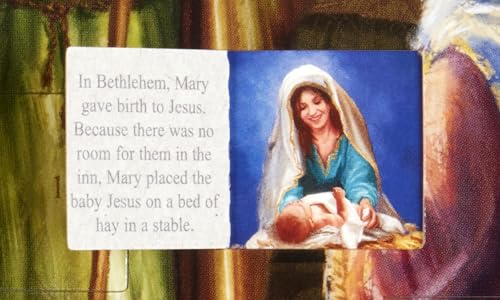 Vermont Christmas Company Advent Calendar with Bible Nativity Story - Countdown to Christmas, 8.25x11.75 inches, Glitter Highlights