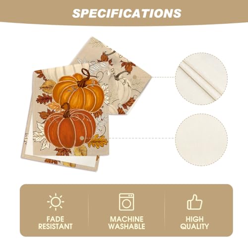 Artoid Mode 13x60 Inch Fall Table Runner - Orange Polyester Home Decor