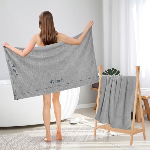 2 Pack Microfiber Hair Towel XL 41" x 24" Fast Dry, Soft, Absorbent