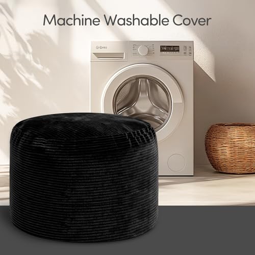 3ft Memory Foam Bean Bag Chair with Removable Washable Plush Cover - Black