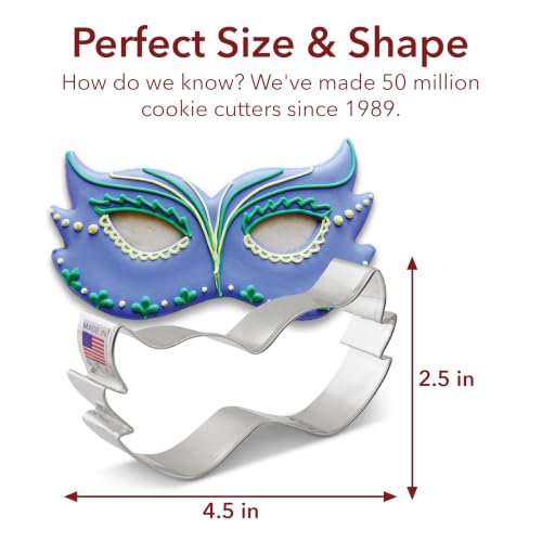 Ann Clark Mask Cookie Cutter, Large 4-1/2" - Made in USA