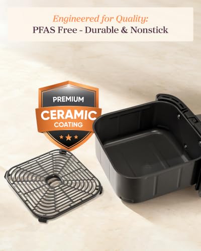 Cosori TurboBlaze 9-in-1 6 Qt Dark Gray Air Fryer with Ceramic Coating