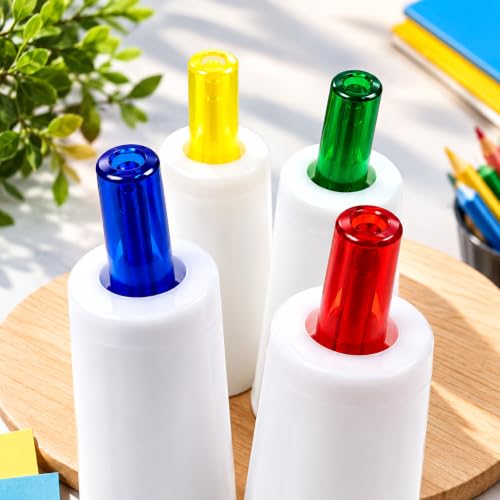 Trendy Bartender 4-Pack 32oz Color-Coded Juice Bottles with Lids for Bar & Home Use
