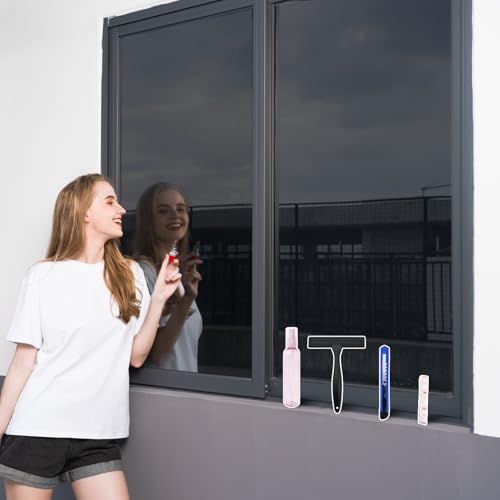 One Way Window Privacy Film - Black 17.5" x 78.7" - Heat Blocking, UV Protection, Static Cling