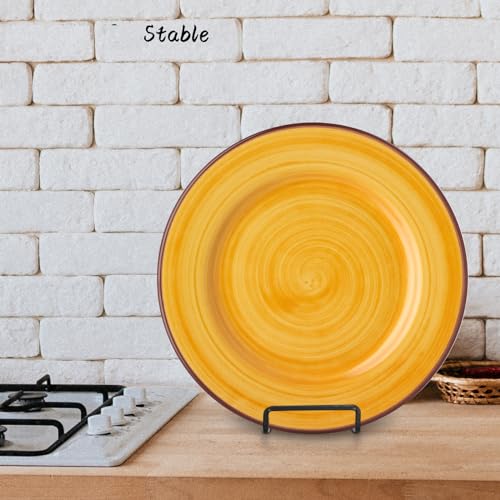 8.5 Inch Metal Display Stands for Plates and Pictures, 4-Pack Black Easel