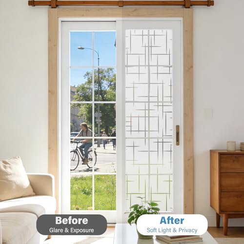 Frosted Window Privacy Film - 17.5" x 78.7" Static Cling