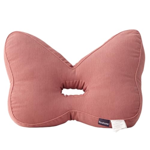 Ear Piercing Pillow for Pain Relief | Adjustable Height & Washable, Mauve Pink