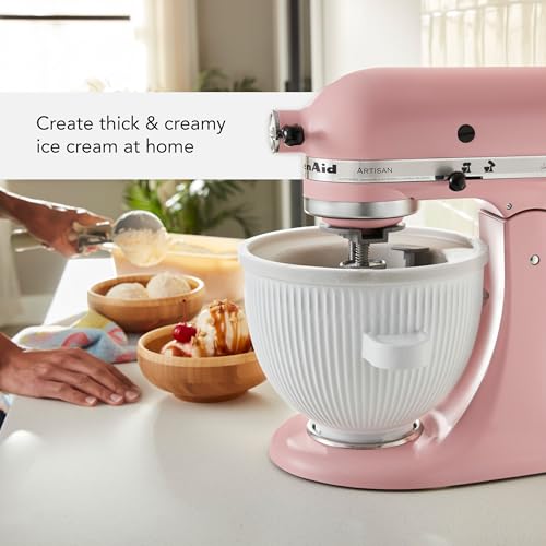 2-Quart Ice Cream Maker Stand Mixer Attachment with Dasher - KSMICM