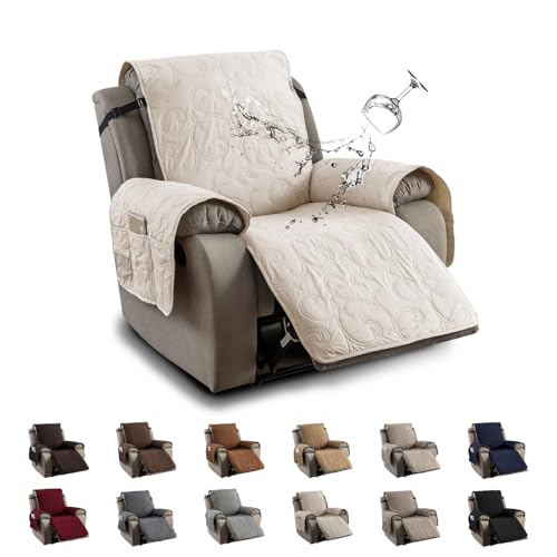 Waterproof Recliner Chair Cover with Non-Slip Design, 23.6"
