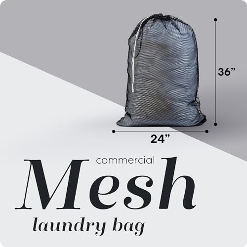 Extra Large Mesh Laundry Bag - 24" x 36" Heavy Duty Drawstring Storage