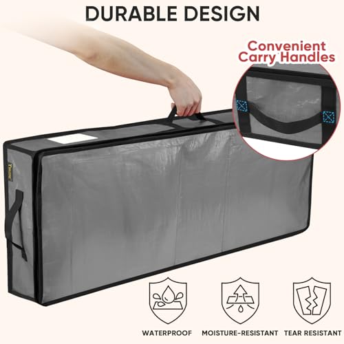 Soft Christmas Wrapping Paper Storage Bag with Pockets and Partitions