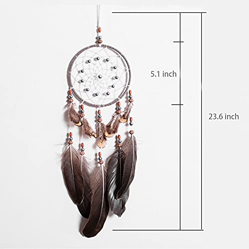 Handmade Moon Dream Catcher Feather Wall Hanging Decoration