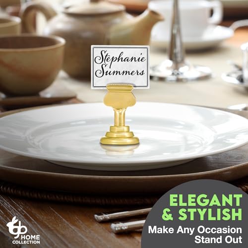 16pc Gold Metal Table Number Holders - 1.7 Inch Place Card Stand