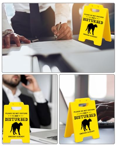 WDXDOWF Funny Office Desk Sign - Please Do Not Disturb Warning - Color-3