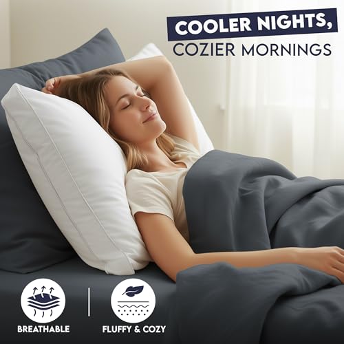 Utopia Bedding Queen Size Bed Pillows Set of 2 - Fluffy Down Alternative Hotel Pillows