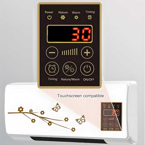 2-in-1 Wall Mounted Space Heater and Fan with Remote Timer