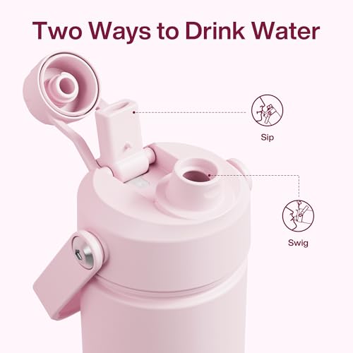 Insulated Stainless Steel Water Bottle with Straw Lid, 26 oz