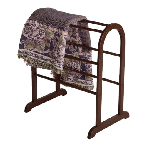 Oakestry Eleanor Quilt Rack - Antique Walnut Wooden Storage & Display Stand