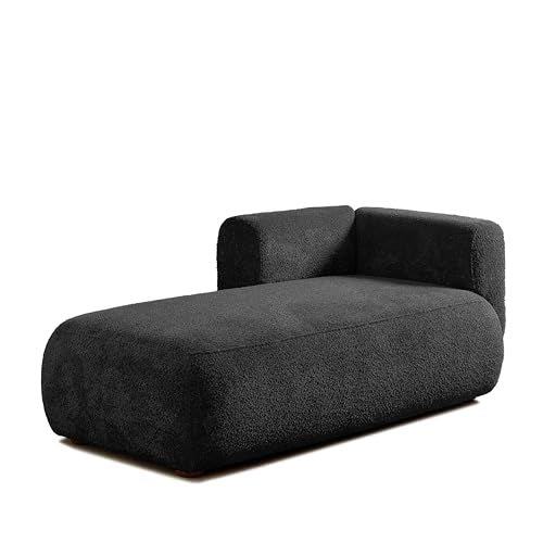 Modern Boucle Upholstered Left-Facing Chaise Lounge for Living Room