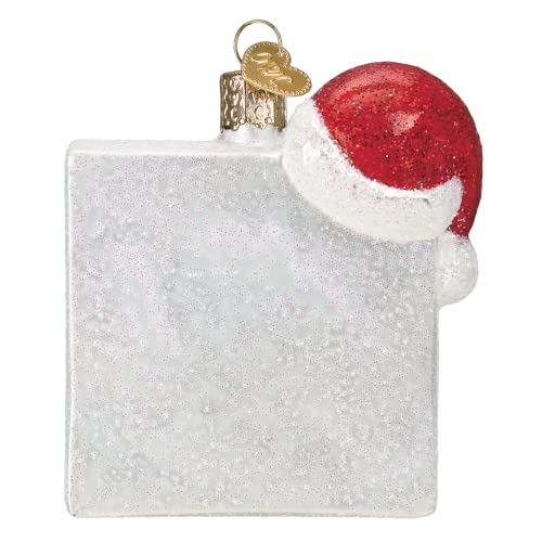 Merry Words Handcrafted Glass Blown Christmas Tree Ornament - Holiday Decor