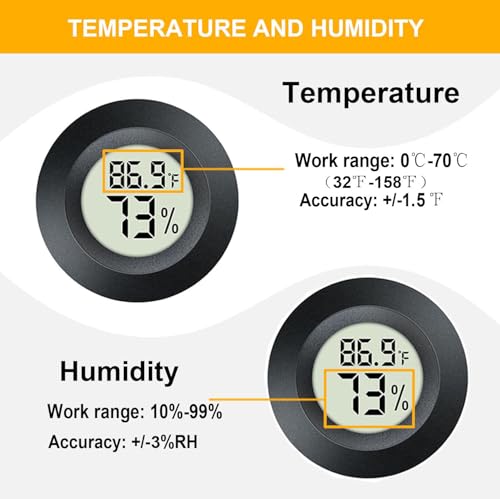 JEDEW 2 Pack Digital Hygrometer Thermometer Indoor Humidity Monitor