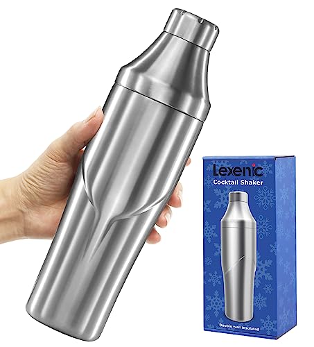 Lexenic 24oz Double Wall Stainless Steel Vacuum Insulated Martini Shaker