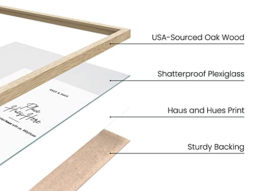 16x20 Beige Oak Wood Picture Frame - Modern Poster & Photo Wall Display