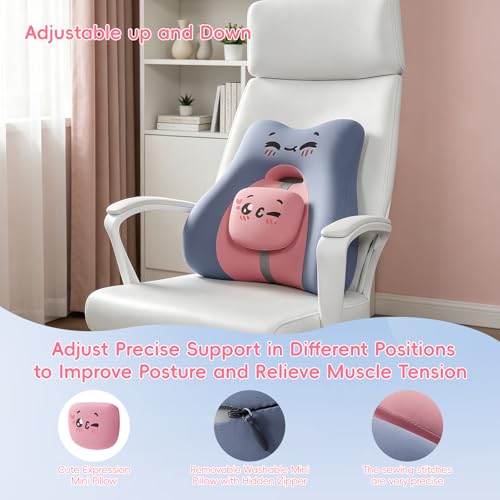 Ergonomic Memory Foam Lumbar Support Pillow for Car & Office