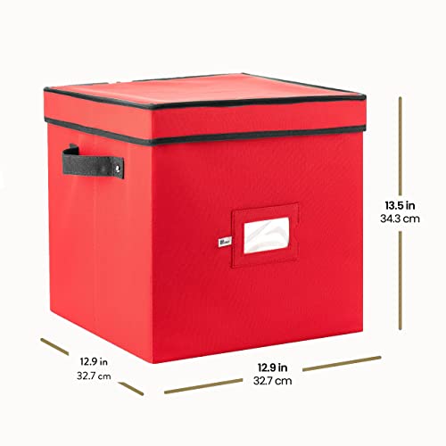 Christmas Ornament Storage Box for 64 Ornaments with Adjustable Trays