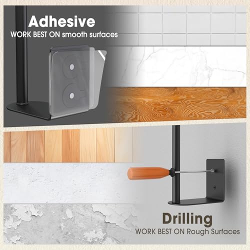 Durmmur Stainless Steel Hat Organizer for Wall - 2 Pack Black