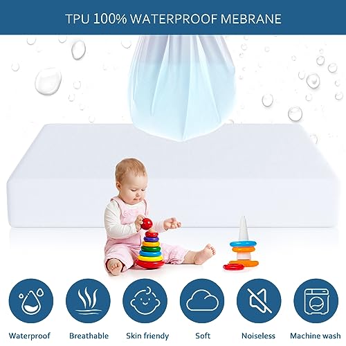 Moonsea Waterproof Queen Mattress Protector - Breathable & Noiseless