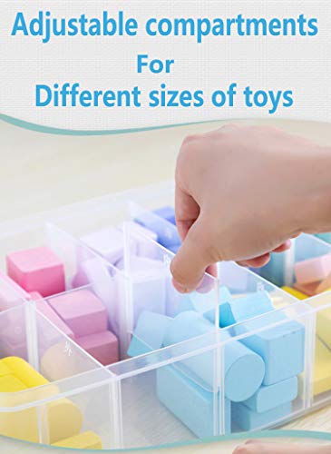 6-Tier Stackable Storage Organizer with 60 Adjustable Compartments