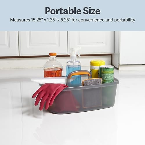 Plastic Cleaning Storage Caddy with Handle - Multipurpose Organizer Tote