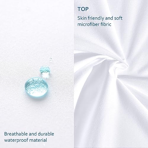 Moonsea Waterproof Queen Mattress Protector - Breathable & Noiseless